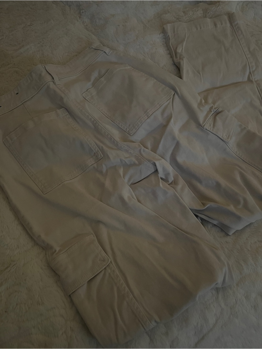 Hollister Beige Cargo Jumpsuit Pants